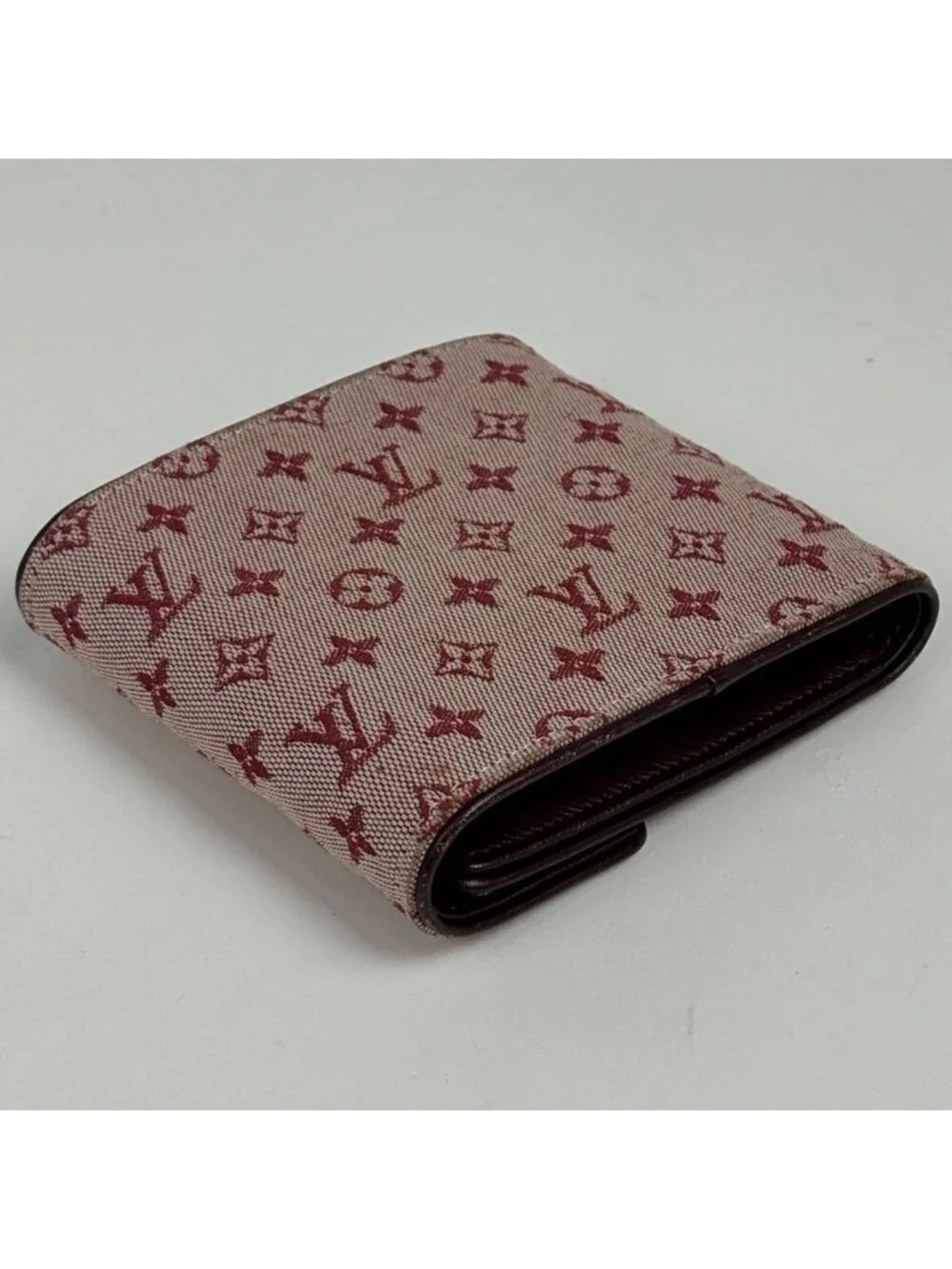 Louis Vuitton Portobiert Cles Monet Trifold Wallet Monogram Mini Cerise